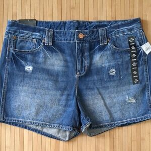 GAP Women's Distressed Blue Jean Shorts, Size 16/33, NEW, nwt